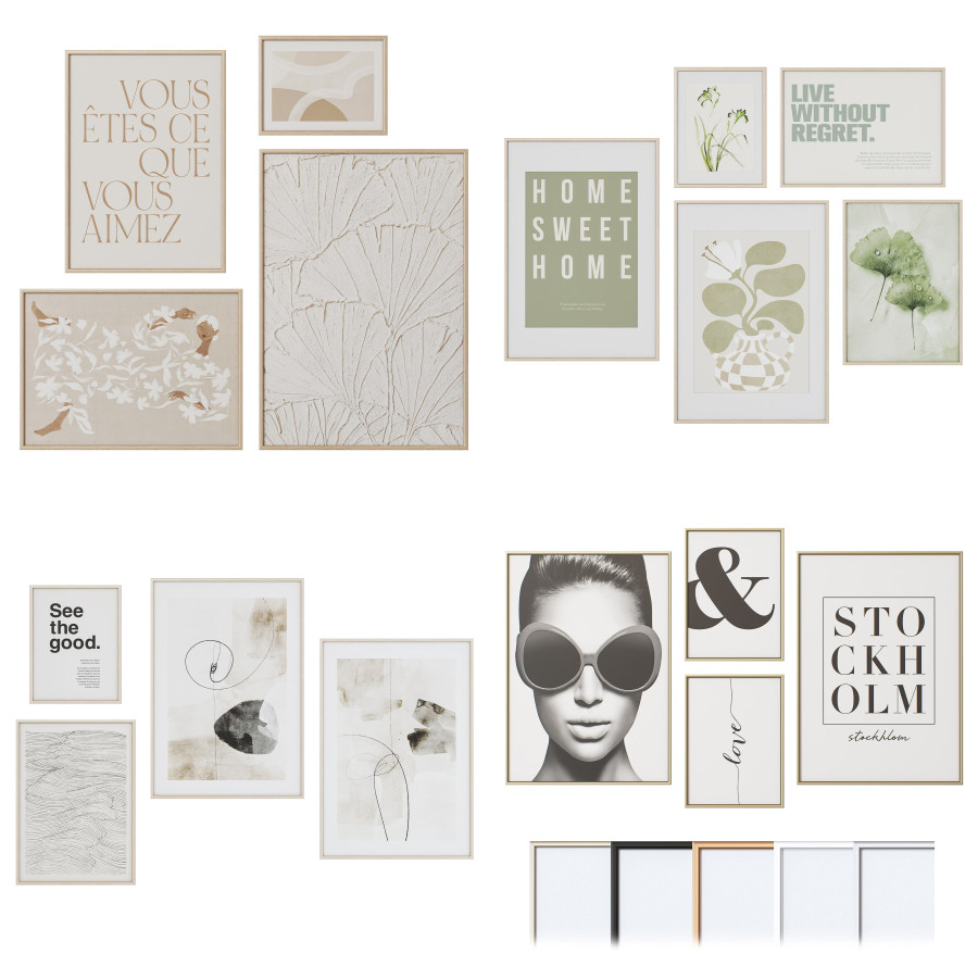 Picture Frames 22 - 3D Model for VRay, Corona