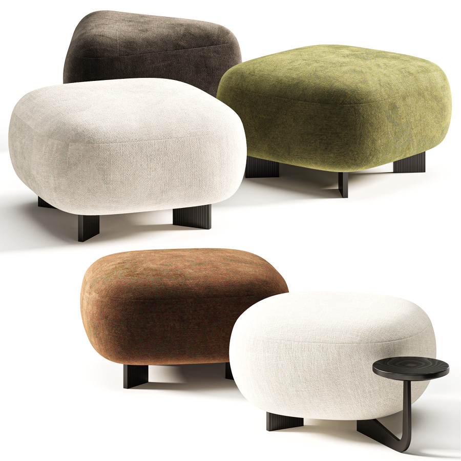 Poufs Code Out By True Design 3D Model for VRay, Corona | CGMood