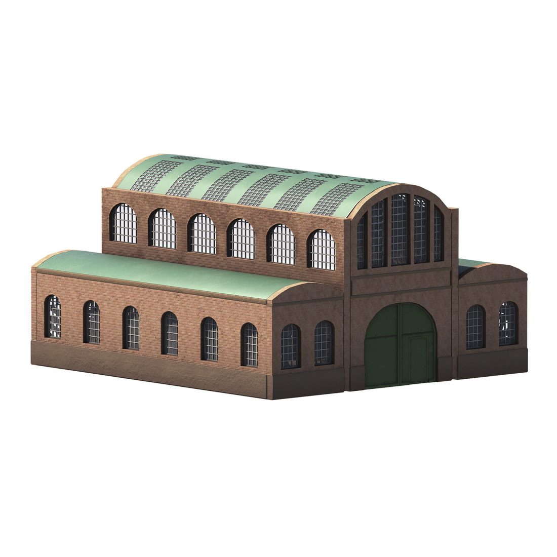 Abandoned Industrial Brick Engine House Locomotive - 3D Model for VRay ...