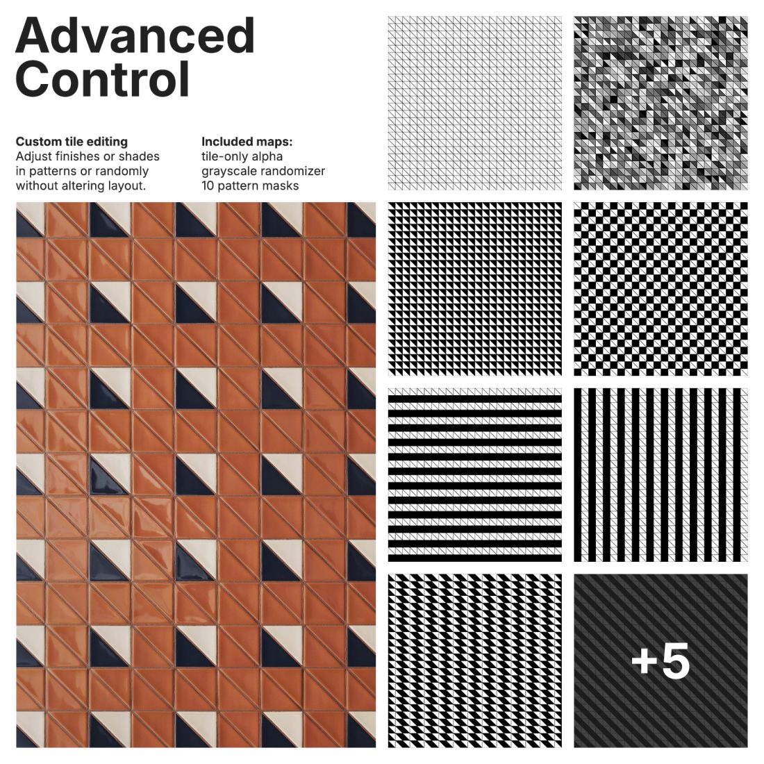 Right Triangle Mini Tiles Texture / PBR Material | CGMood
