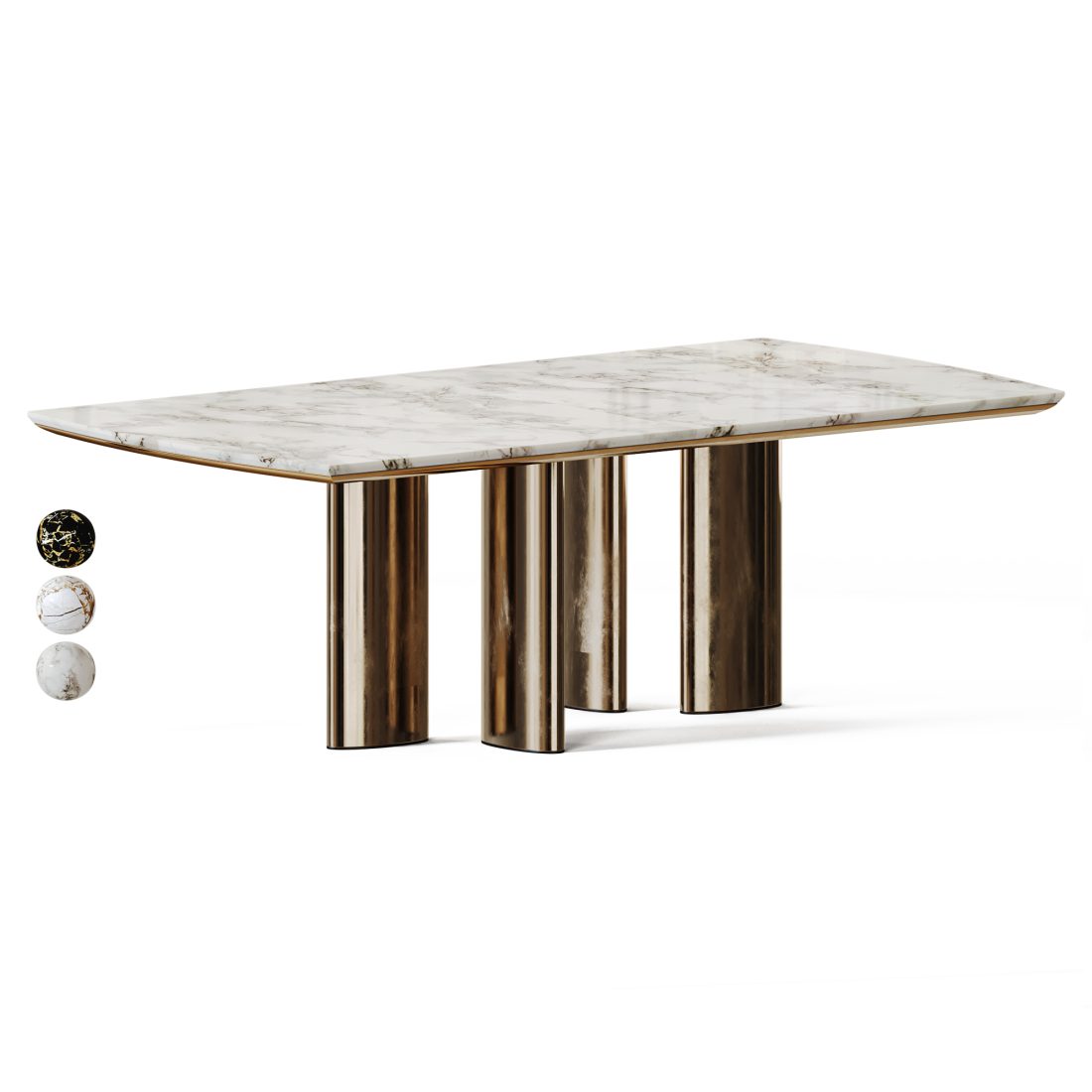 1491 Adrien Table By Poliform 3D Model for VRay, Corona | CGMood
