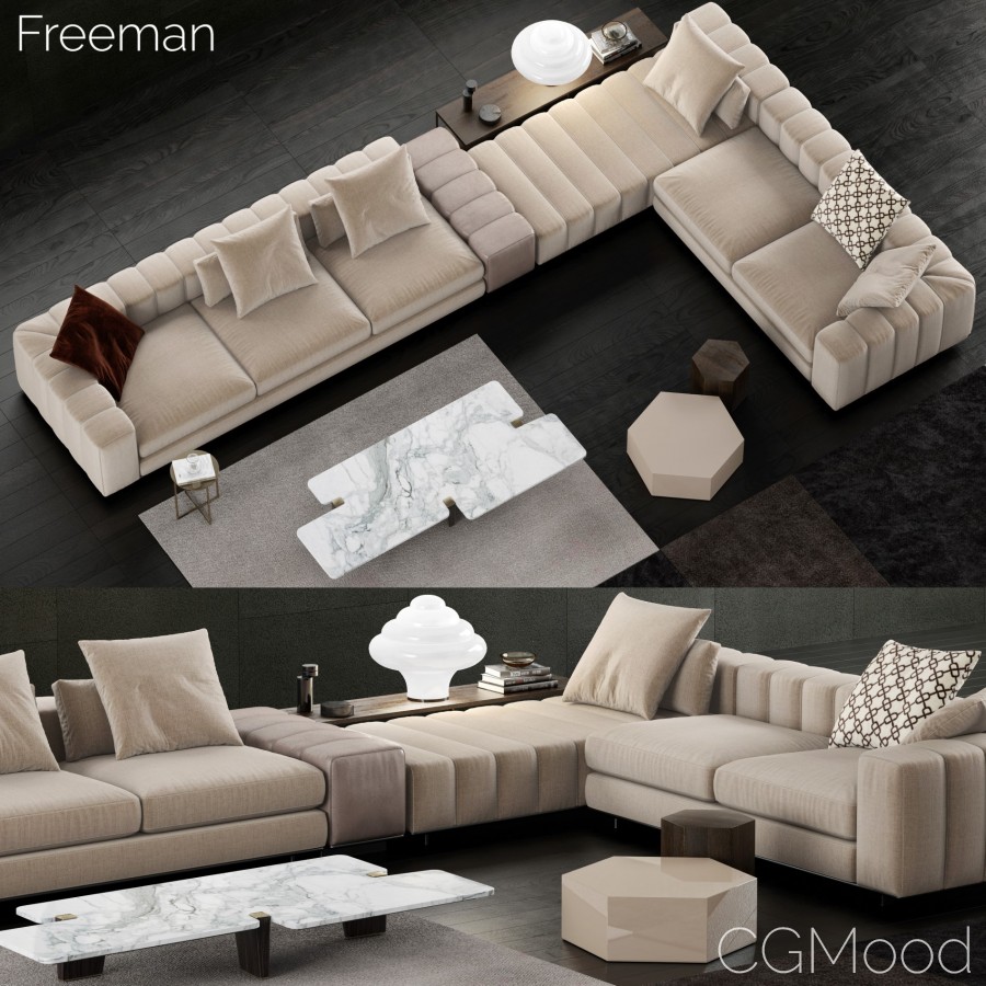 Freeman Sofa 3D Model for VRay | CGMood