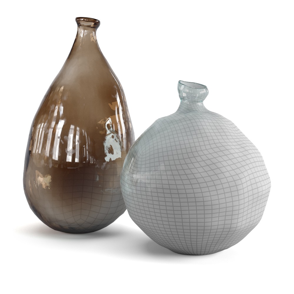 Zara Home Bottle Vases - 3D Model for 