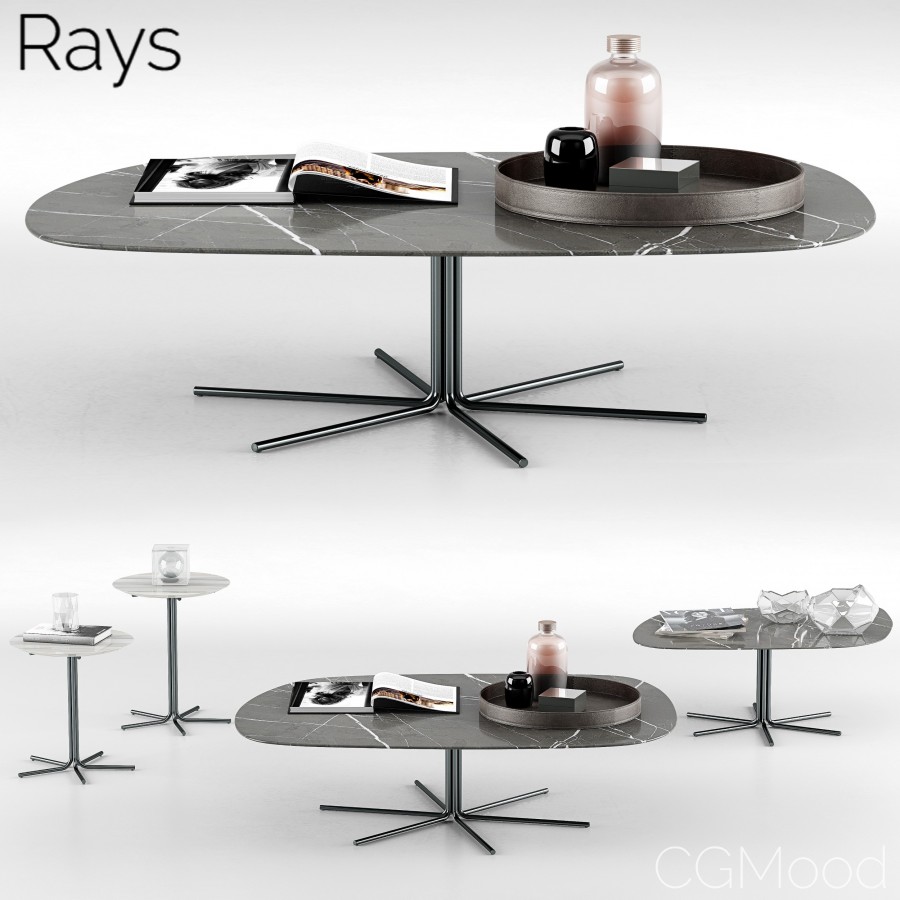 Rays Coffee Tables 3D Model for VRay | CGMood