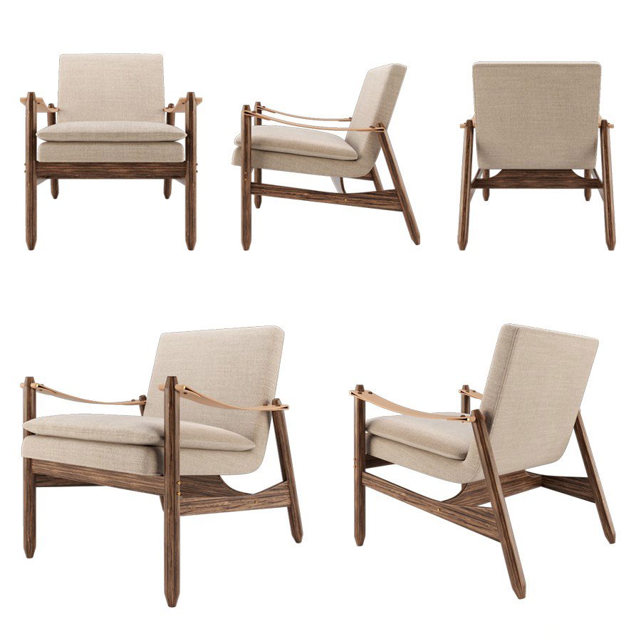 Jorge Zalszupin Ipanema Lounge Chair 3D Model for VRay, Corona