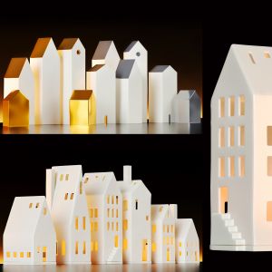 Miniature Houses For Decoration Set 2