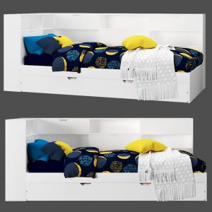 Children's Bed With Shelves Yann 2