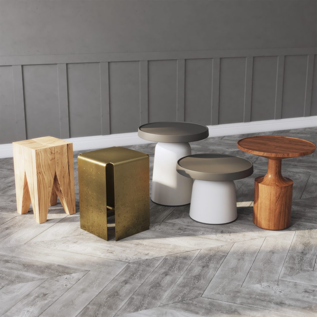 Side Tables . Vol 06 3D Model for VRay, Corona | CGMood