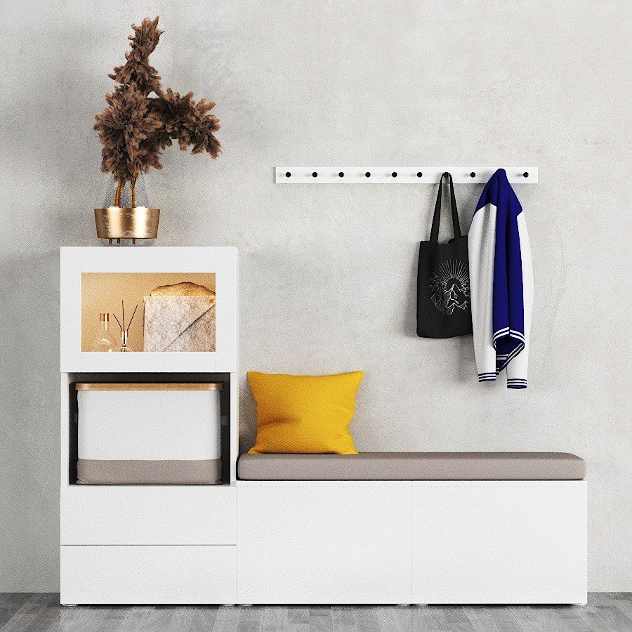 Ikea | Ophus Combination Wardrobe - 3D Model for VRay, Corona