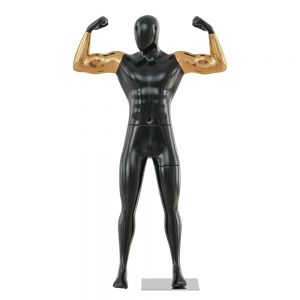 Black Male Mannequin With Golden Hands 62