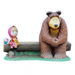 Sculpture Of The Characters Masha And The Bear
