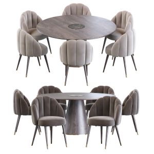 Daisy Chair And Bertoia Round Dining Table