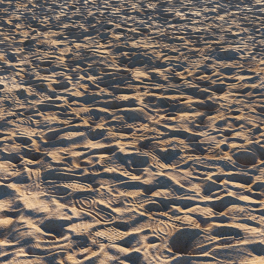 Sandy Beach Material - 3D Model for VRay, Corona