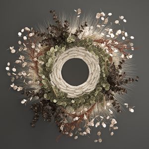 Wall Wreath Of Dried Flowers 220