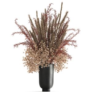 Bouquet Of Dried Flowers In A Vase 164