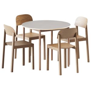 Base Round Table And Workshop Chairs By Muuto
