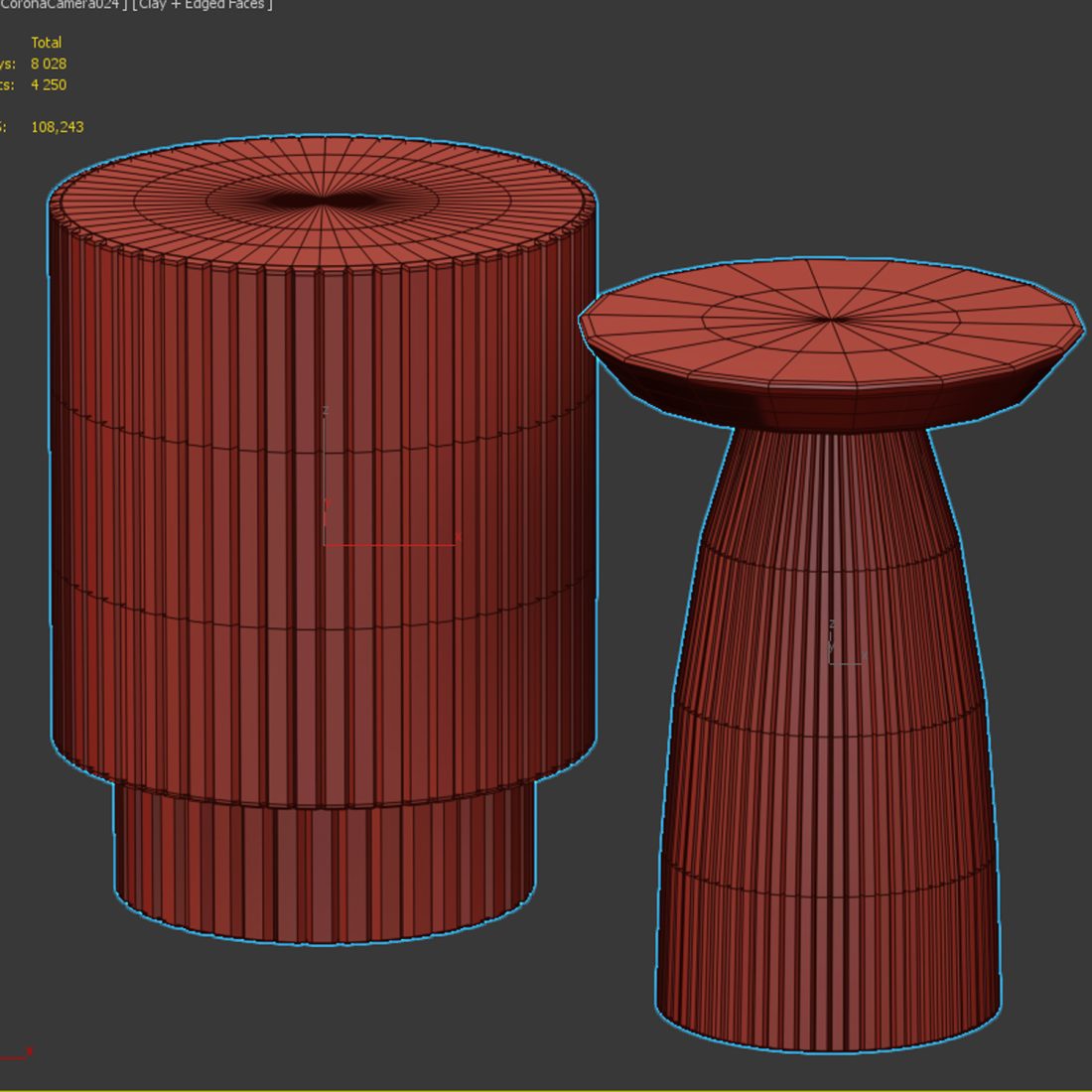 Coffee Side Table West Elm 3 - 3D Model for VRay, Corona