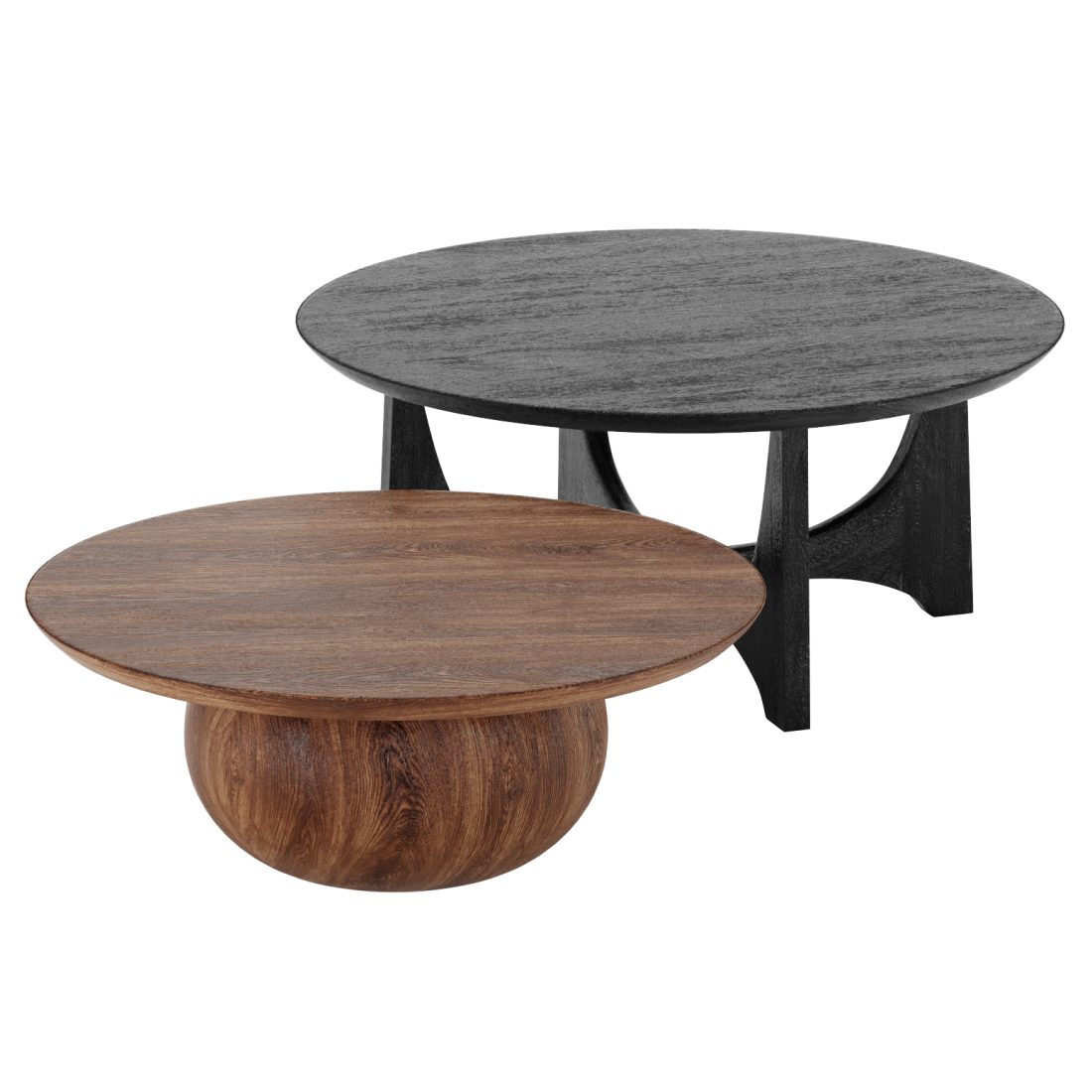 Wood Coffee Table West Elm - 3D Model for VRay, Corona