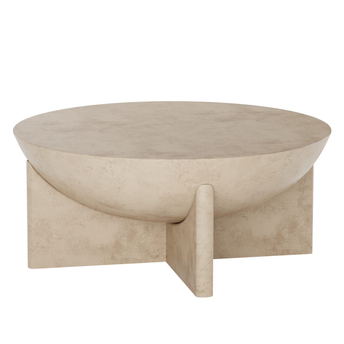 Stone Coffee Table West Elm - 3D Model for VRay, Corona