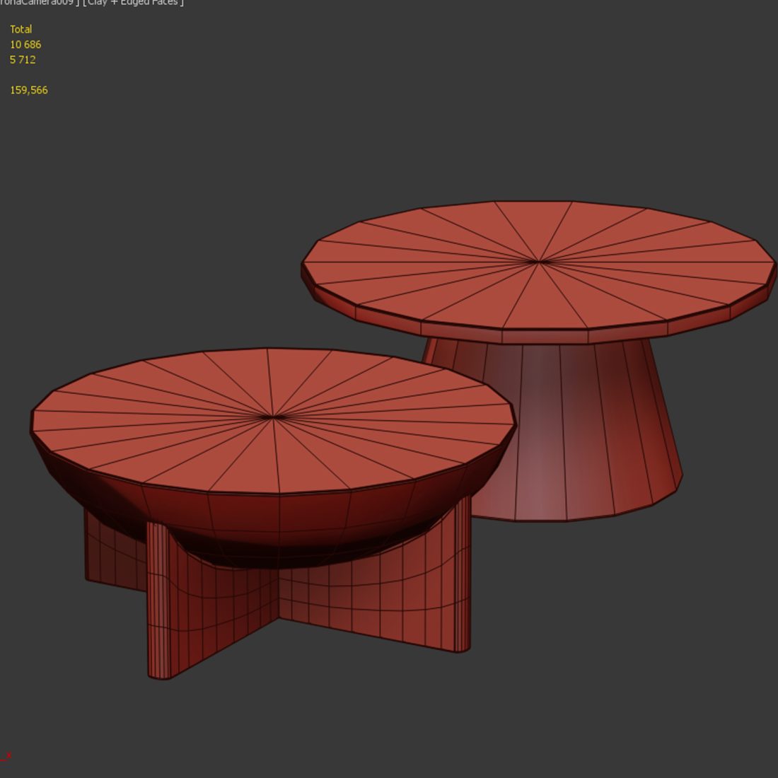 Stone Coffee Table West Elm - 3D Model for VRay, Corona