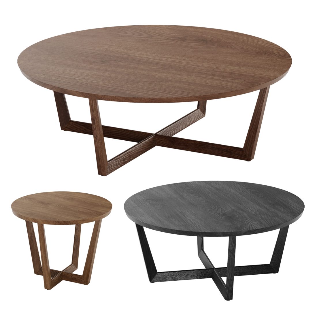 Stowe Round Coffee Table West Elm - 3D Model for VRay, Corona