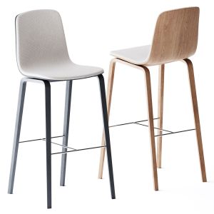 High Upholstered Bar Stool Aavo By Arper