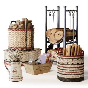 Decorative Set With Baskets 01