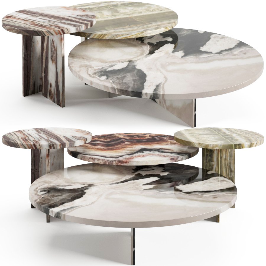 Baxter Tebe Coffee Tables Set 3D Model for VRay, Corona | CGMood
