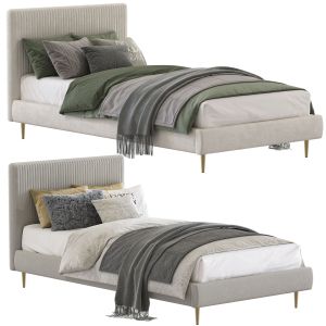 Set 213 Roar / Rabbit Pleated Upholstered Bed