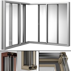 Sliding Corner Stained Glass Aluminum Doors