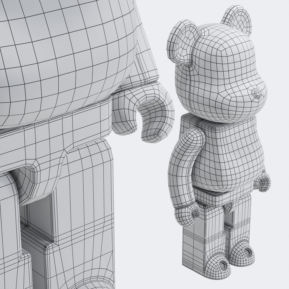 Bearbrick / Piet Mondrian 3D Model for VRay, Corona | CGMood