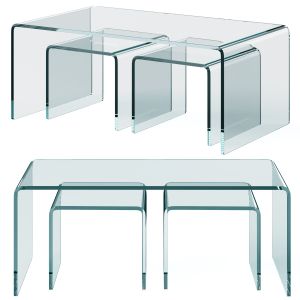 Coffee Table Clear Club (3/set) By Kare Design