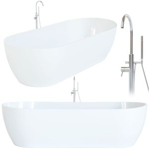 Freestanding Double Ended Solid Surface Bath