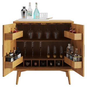Mid Century Bar Cabinet Small