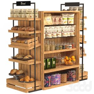 Shelf With Cereals And Spices