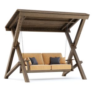 Nia Wooden Double-seater Garden Swing By Bpoint