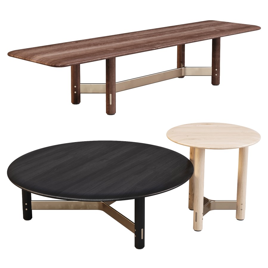 District Eight: Stilt - Coffee Tables Set 01 3D Model for Corona | CGMood