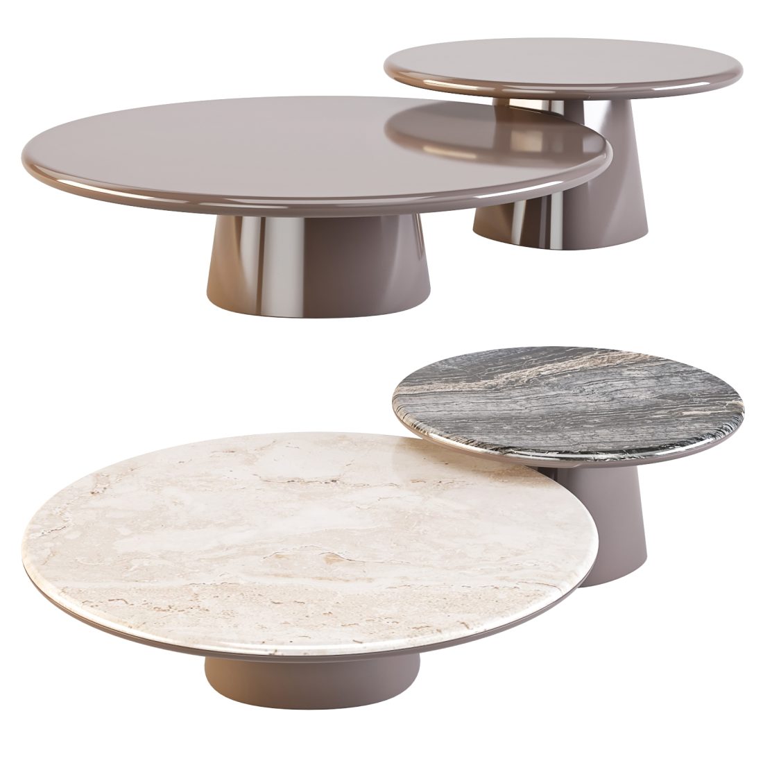 Meridiani: Leon - Coffee And Side Tables - 3D Model for Corona