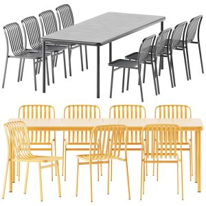 Bangi R220 Table And Kano Stackable Chair By Babel