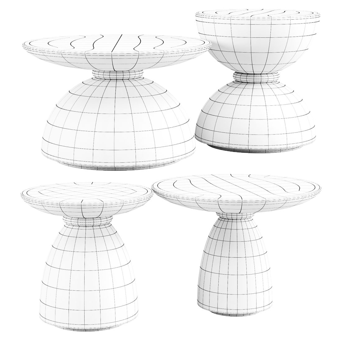 Pimar: Geo - Coffee And Side Tables 3D Model for Corona | CGMood