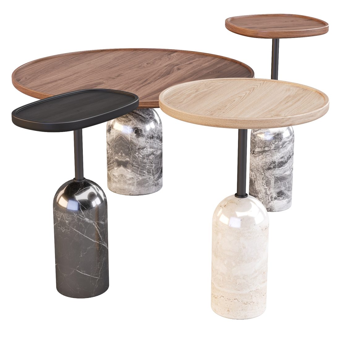 Porada: Ekero - Coffee And Side Tables - 3D Model for Corona