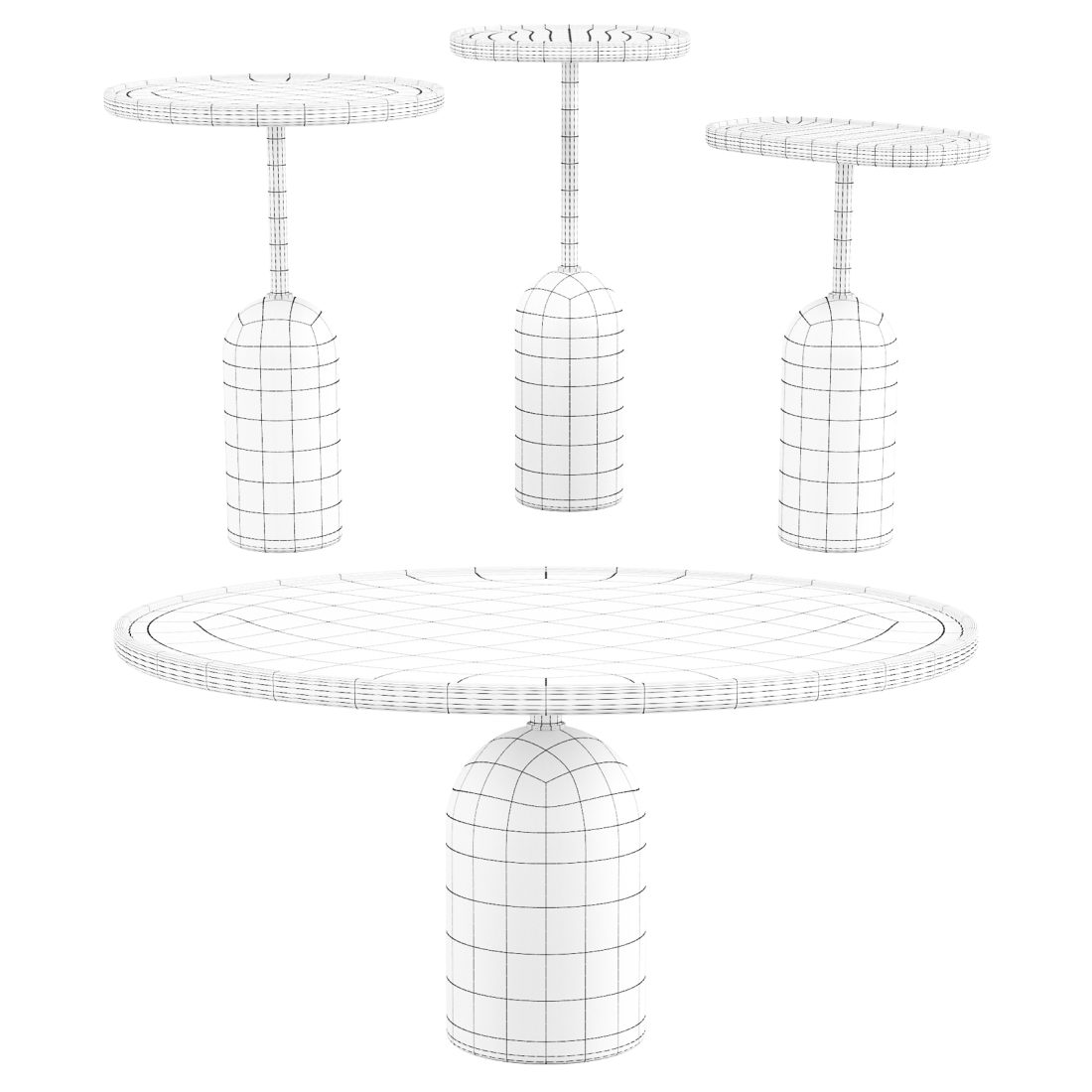 Porada: Ekero - Coffee And Side Tables - 3D Model for Corona