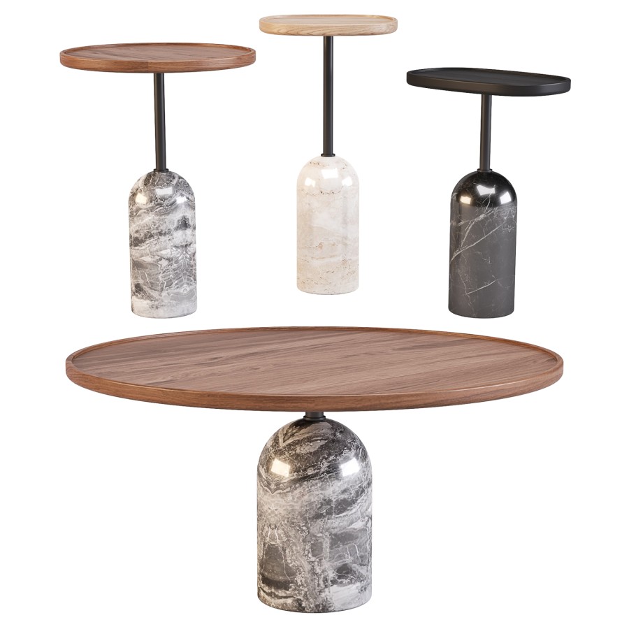 Porada: Ekero - Coffee And Side Tables - 3D Model for Corona
