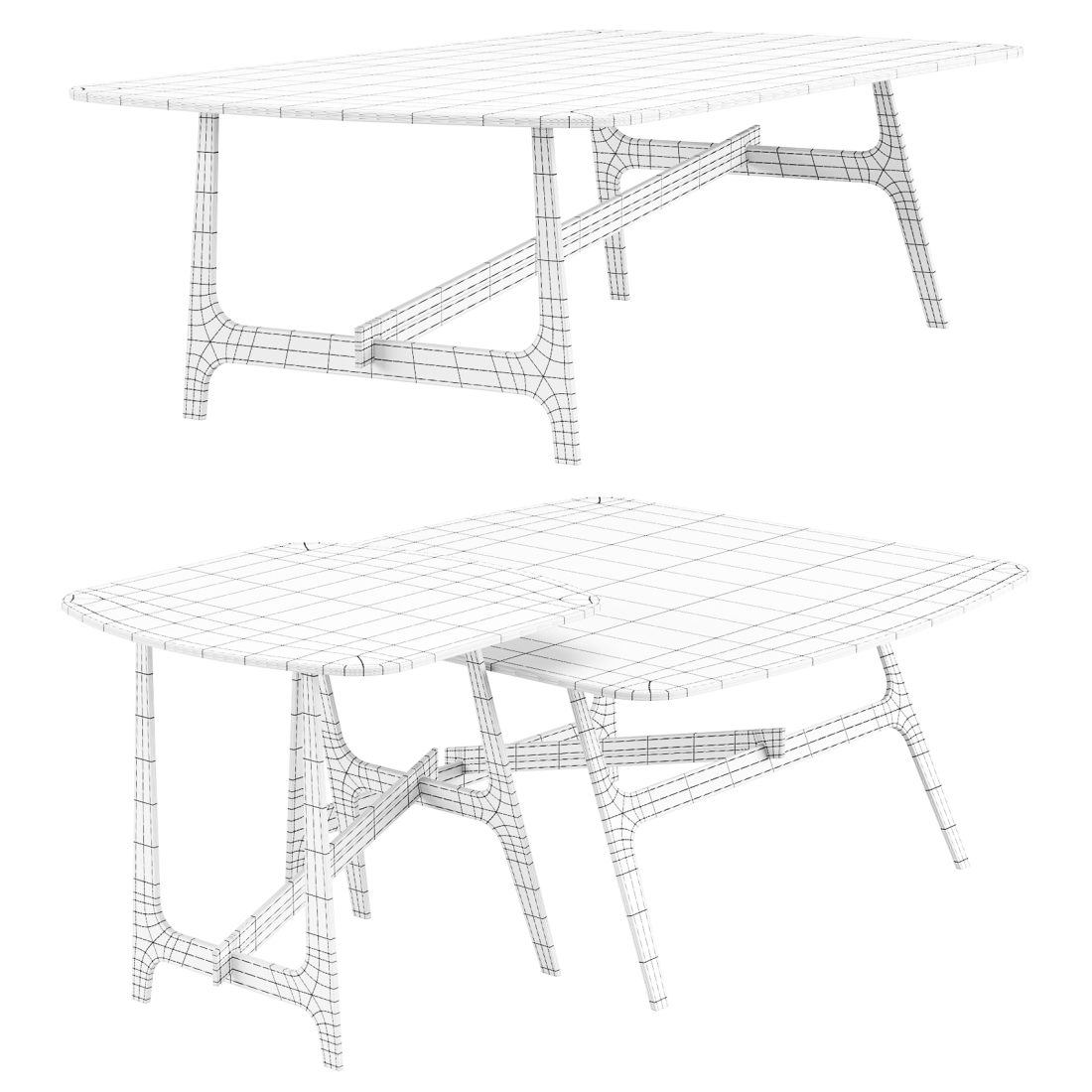 Bonaldo: Slot - Coffee And Side Tables Set 01 3D Model for Corona | CGMood
