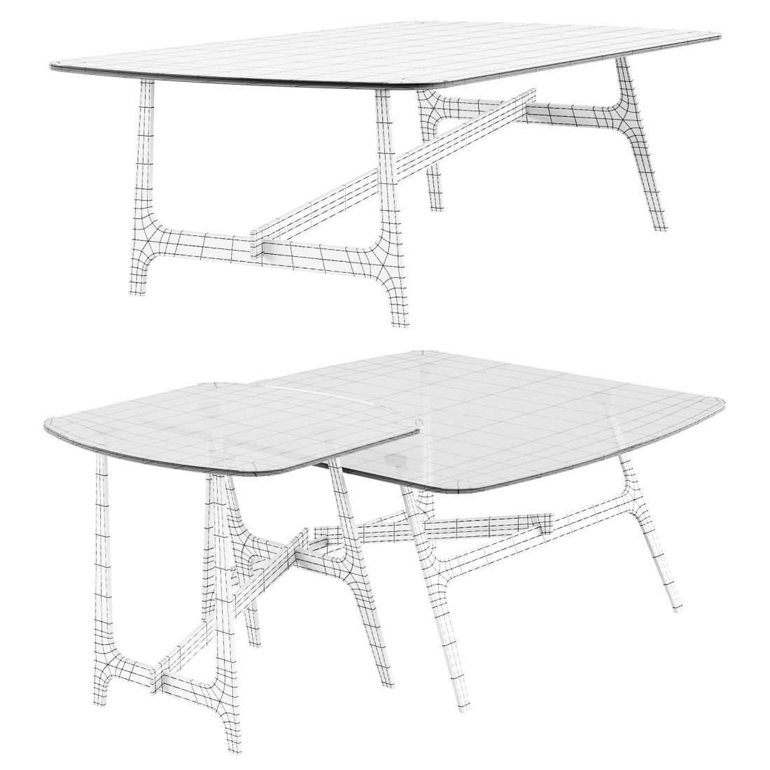 Bonaldo: Slot - Coffee And Side Tables Set 02 3D Model for Corona | CGMood
