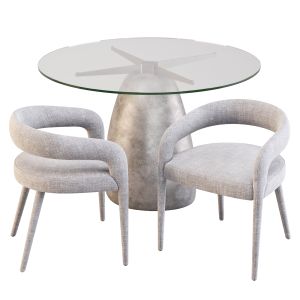 Dining Set: CB2 (Ivory Table And Lisette Chair)