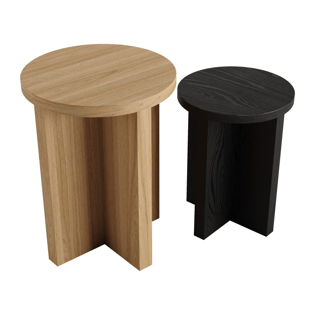 Chene Side Table And Stool By Atelier De Troupe - 3D Model for Corona