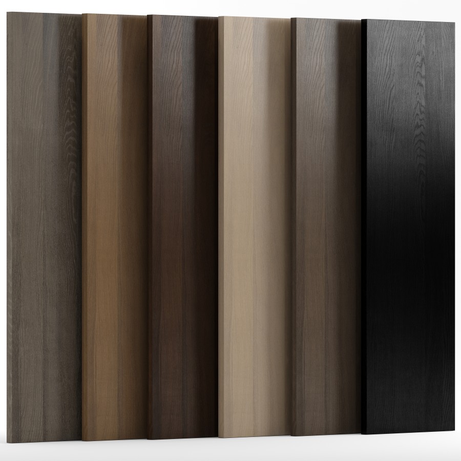 Oak Wood 6 With 6 Colors - 3D Model for VRay, Corona