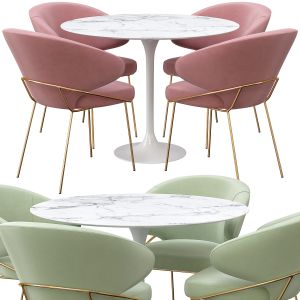 Kinley Chair & Apriori T Dining Table