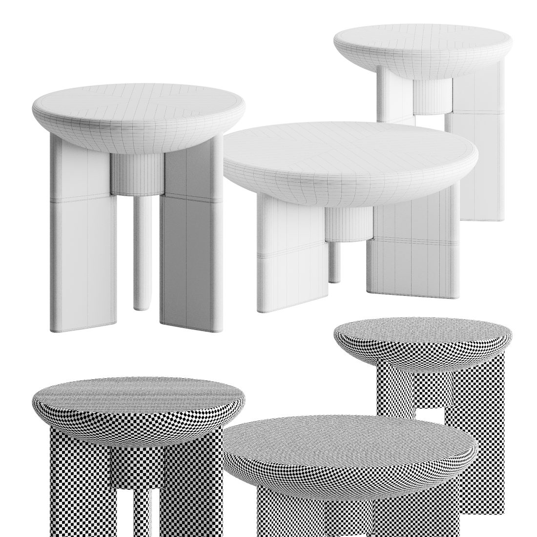 Paolo Castelli Lens Glass Coffee Tables 3D Model for VRay, Corona | CGMood